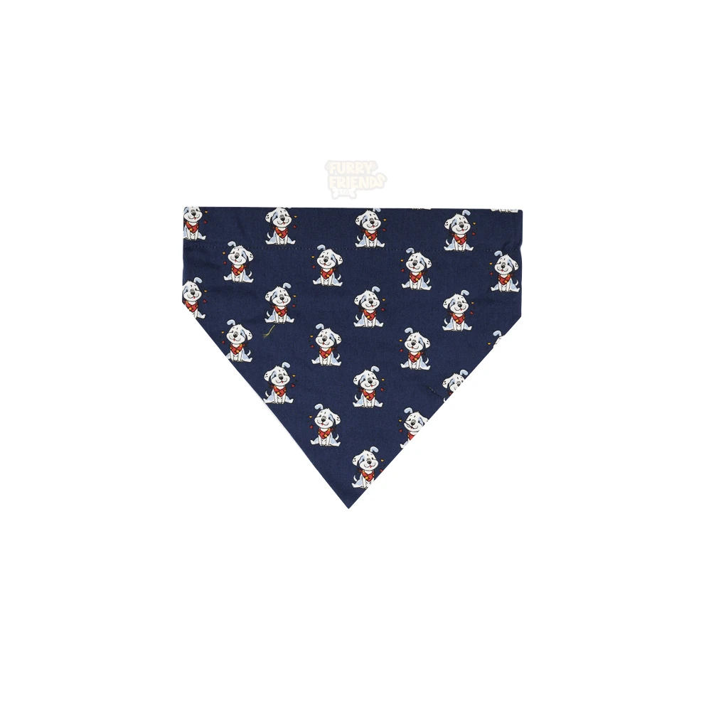 Light Blue dog design  Bandana