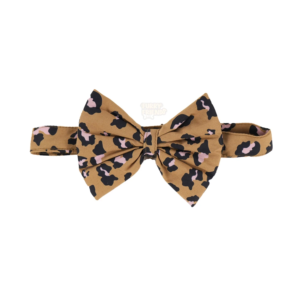 Brown Tiger Print Bow